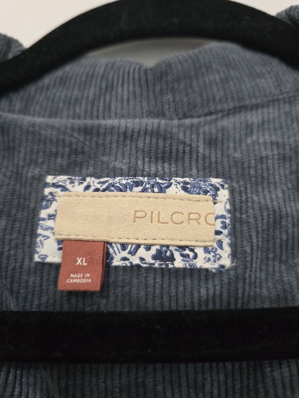 Anthropologie Pilcro Oversized Corduroy Blazer Jacket Coat Shacket Blue. - Picture 2 of 5